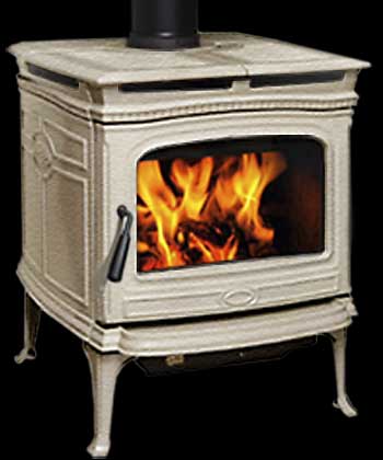 Pacific Energy Alderlea T5 Wood Stove, Antique White