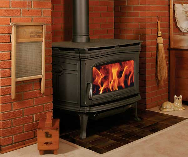 Big Pacific Energy Alderlea T6 Wood Stove in room