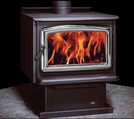 Big Pacific Energy Summit Wood Stove with Nickel Door