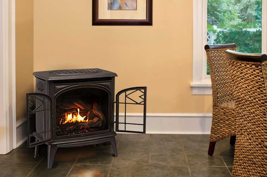 The Big Picture: Pacific Energy Trenton Gas Stove in Metallic Black
