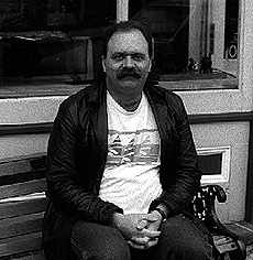 Joe in front of shop