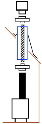 Direct Vent Installation Through Manufactured Wood Chimney Diagram