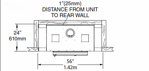 FP30 Wood Fireplace Framing Diagram 1