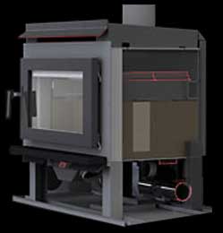 Pacific Energy Build In Wood Fireplace Cutaway View