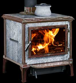 Hearthstone Mansfield Wood Stove in Majolica Brown Porcelain