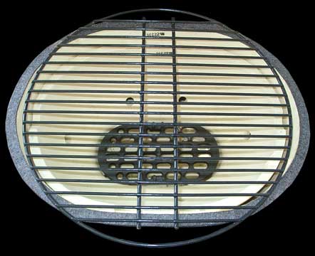 BGE Lg Grill on Primo Oval Jr