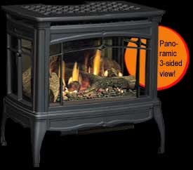 Hearthstone Waitfield Gas Stove in matte black