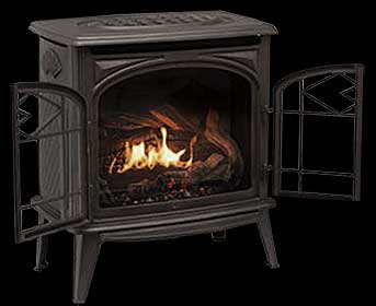 Pacific Energy Trenton Gas Stove, Metallic Black