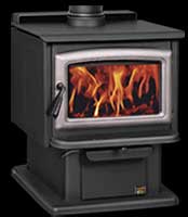 Pacific Energy Summit Wood Stove on Pedestal