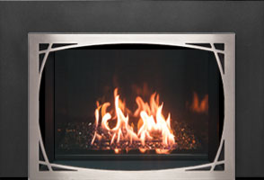 Pacific Energy Tofino i20 Gas Insert with stainless Artisan frame