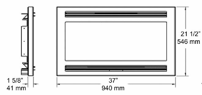 Pacific Energy Esprit Louvered Front Plate Diagram