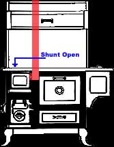 Wood Cookstove Oven Shunt Open